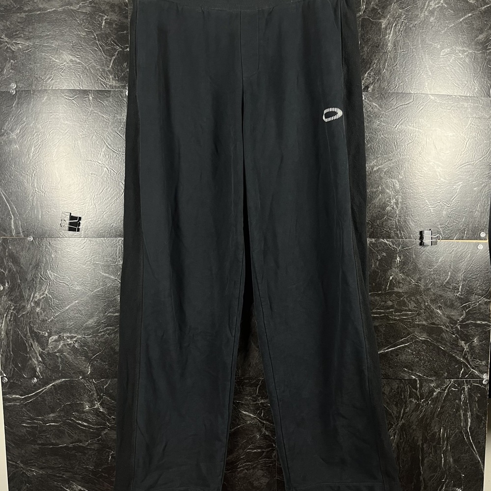 Oakley Men's Black Retro Fleece Baggy Hem Sweatpants Large